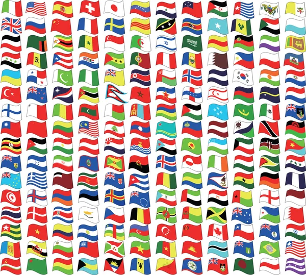 Σημαίες και κύμα — Διανυσματικό Αρχείο