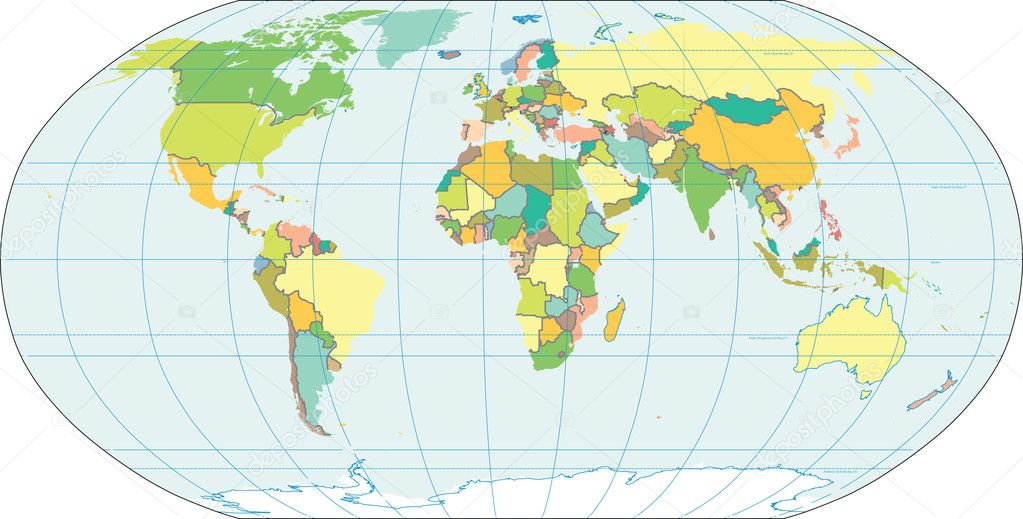 World map — Stock Vector © ajlber #11924428