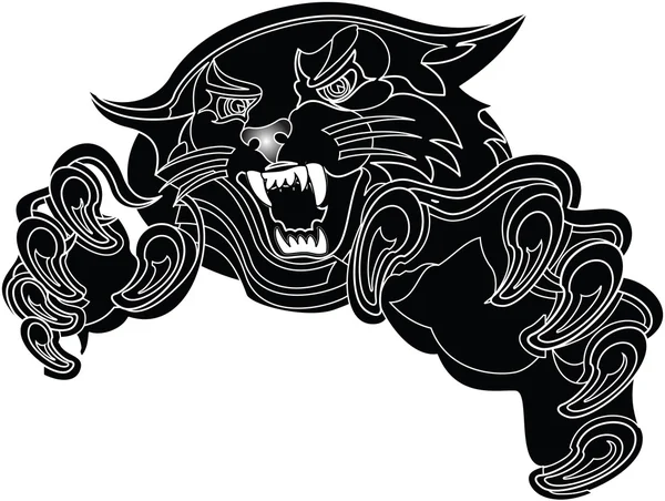 Schwarzer Panther — Stockvektor