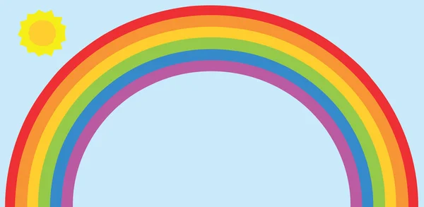 Rainbow and sun — Stock Vector