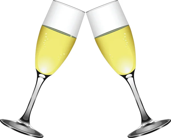 Dvě sklenice vína — Stockový vektor