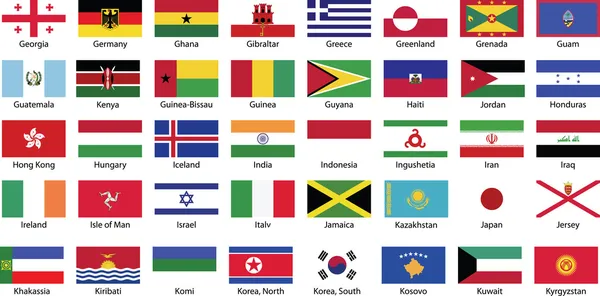 Banderas de las naciones — Vector de stock