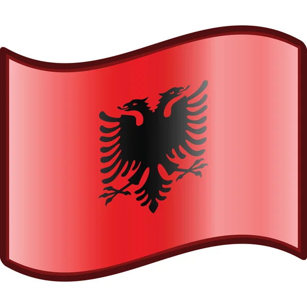 Vlag van Albanië — Stockvector