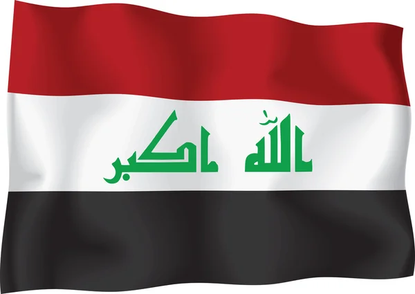 Bandera de Irak — Vector de stock