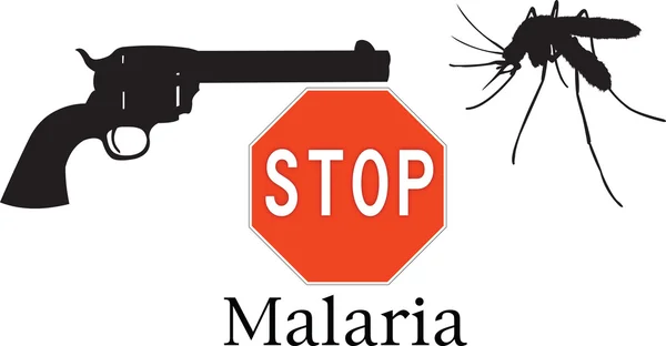 Malaria stoppen — Stockvektor