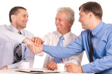 Three nice businessmen clipart