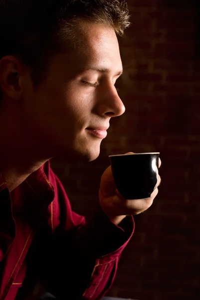 Beber café agradable —  Fotos de Stock