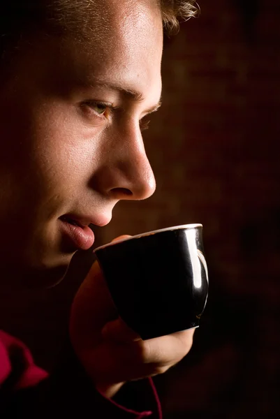 Beber café agradable —  Fotos de Stock