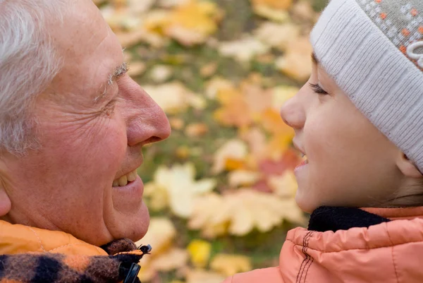 Old man with grandson — Stock Photo, Image