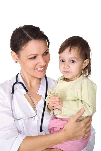 Доктор и ребенок — стоковое фото