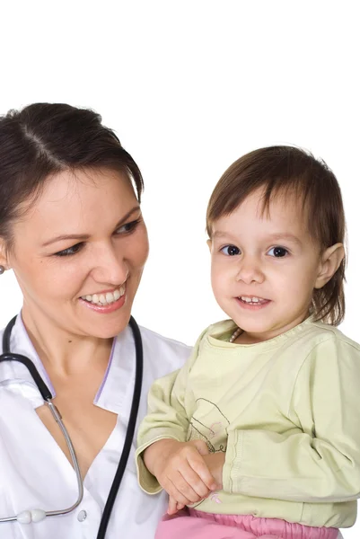 Γιατρός και το μωρό — Φωτογραφία Αρχείου