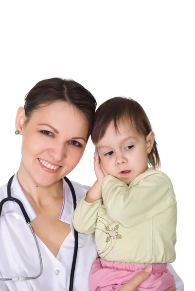 Médico e filha — Fotografia de Stock