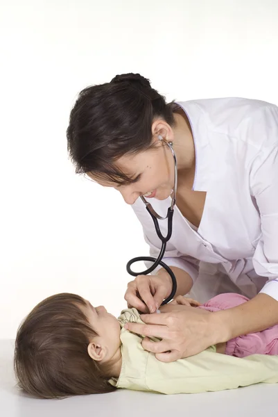 Médico e menina — Fotografia de Stock