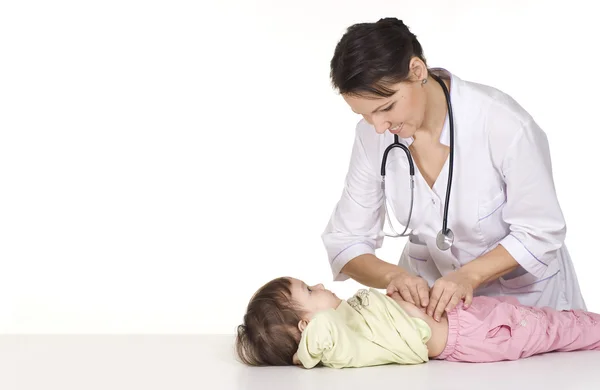 Lekarz i mała dziewczynka — Zdjęcie stockowe