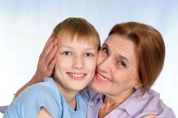 Granny with kid — Stock Photo, Image