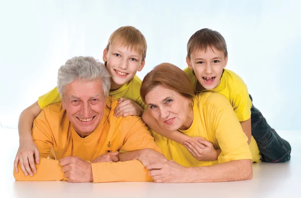 Family at floor — Stock Photo, Image
