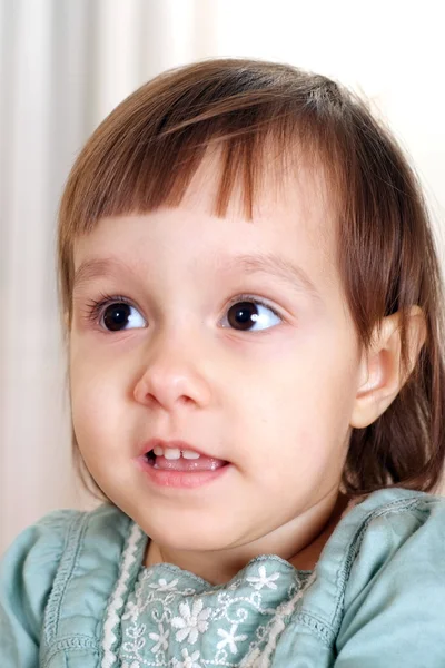 Portrait of a little caucasian girl — Stock Photo, Image