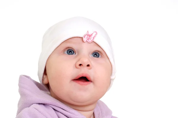 흰색에 귀여운 아기 — 스톡 사진