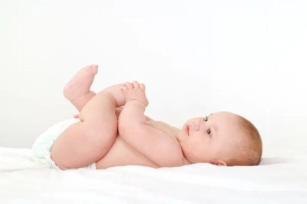 Schattige baby liggend — Stockfoto