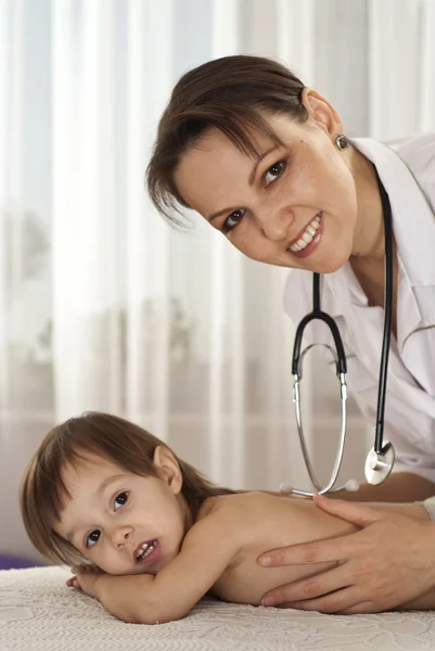 A nice kid to the doctor — Stock Photo, Image
