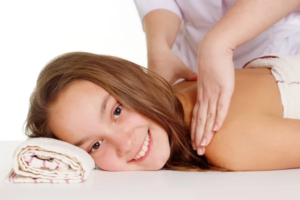 Beautiful young girl does spa — Stock Photo, Image