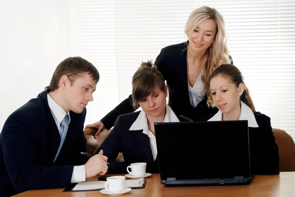 Teams of four working — Stock Photo, Image