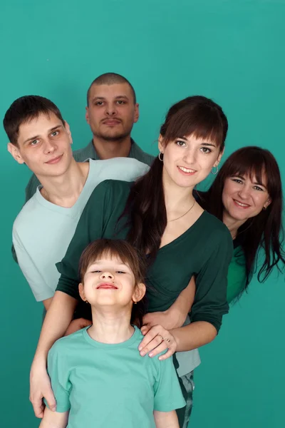 五个幸福的家庭 — 图库照片