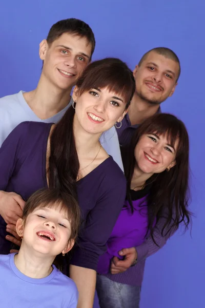 Beautiful family consisting of five together — Stock Photo, Image