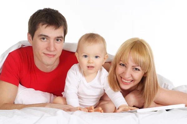Mom and dad with a child — Stock Photo, Image