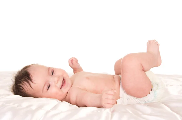 Baby in diapers — Stock Photo, Image