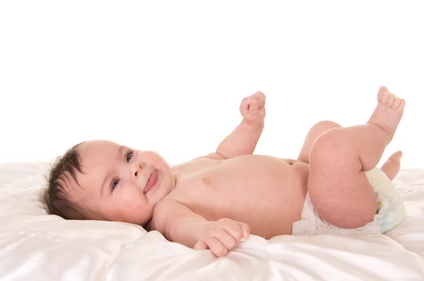 Baby in diapers — Stock Photo, Image
