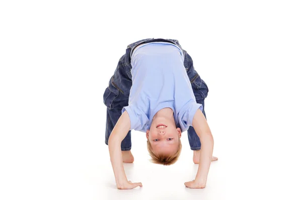 Kid a gymnastiku — Stock fotografie