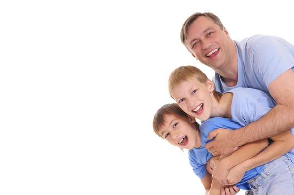 Papa mit Kindern — Stockfoto