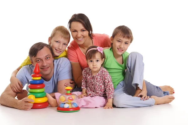 Roztomilý rodinný portrét — Stock fotografie