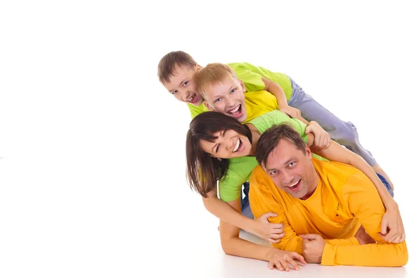 Nice family at floor — Stock Photo, Image