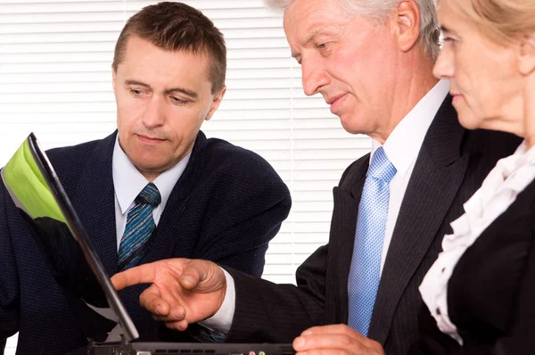 stock image Workers with laptop