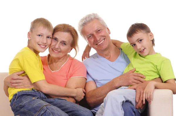 Grandchildren with grandparents — Stock Photo, Image