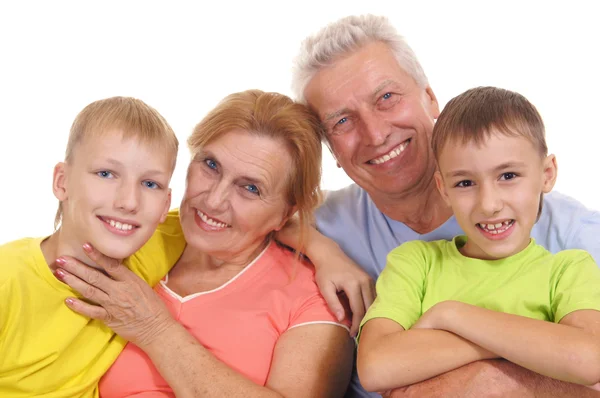 Cute grandparents and grandsons — Stock Photo, Image
