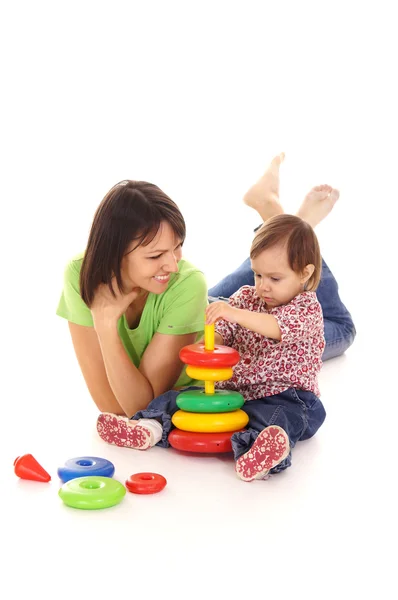 Anne ve kızı oynuyor — Stok fotoğraf