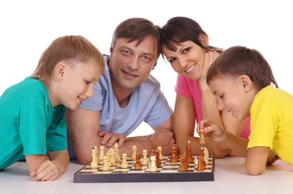 Familia en el ajedrez —  Fotos de Stock