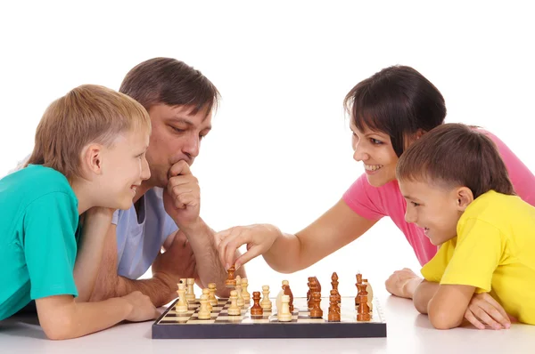 Família no xadrez — Fotografia de Stock