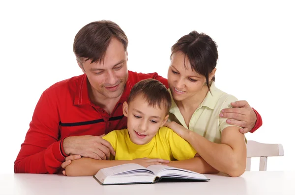 Trevlig familj läsning — Stockfoto