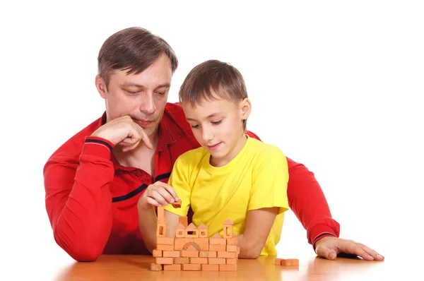 Dad and son playing — Stock Photo, Image