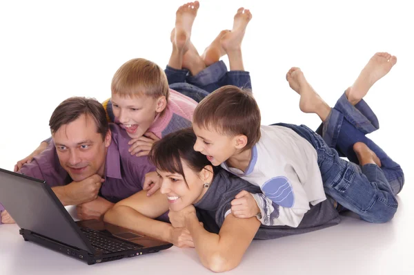 家庭与便携式计算机 — 图库照片