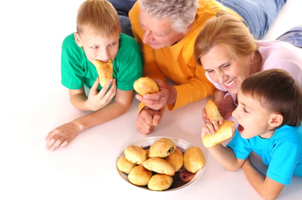 パンと家族 — ストック写真