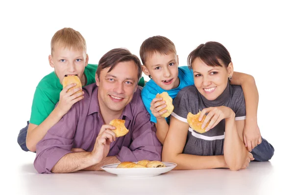 Nice family eating — Stock Photo, Image