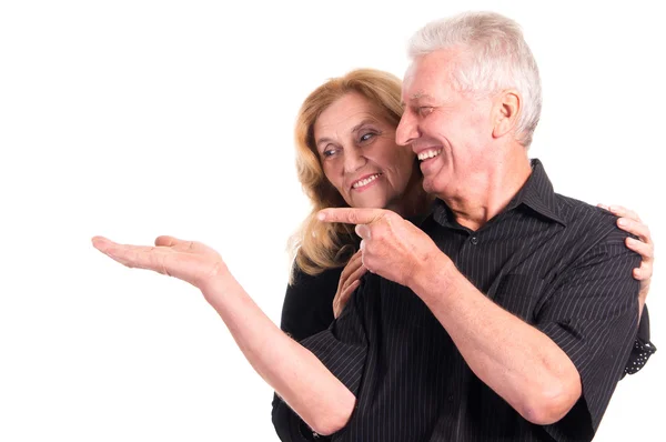 Elderly couple posing — Stock Photo, Image