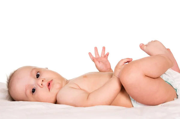 横になっているかわいい赤ちゃん — ストック写真