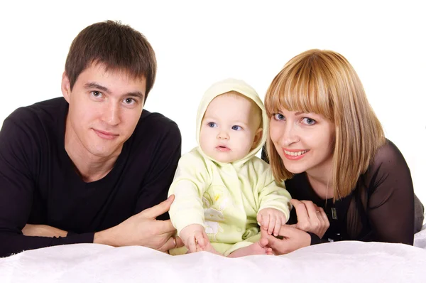 Szülők és baba — Stock Fotó