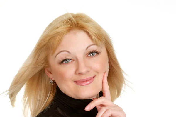 Portrét krásné blond kavkazské šťast — Stock fotografie